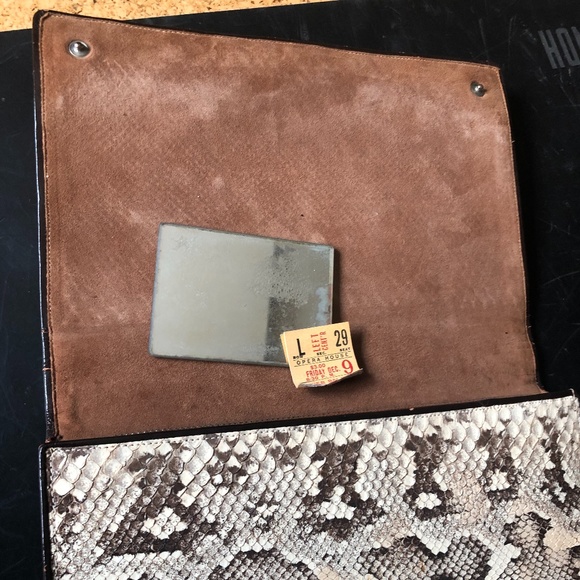 Vintage Snake Skin Clutch Purse - Picture 14 of 16